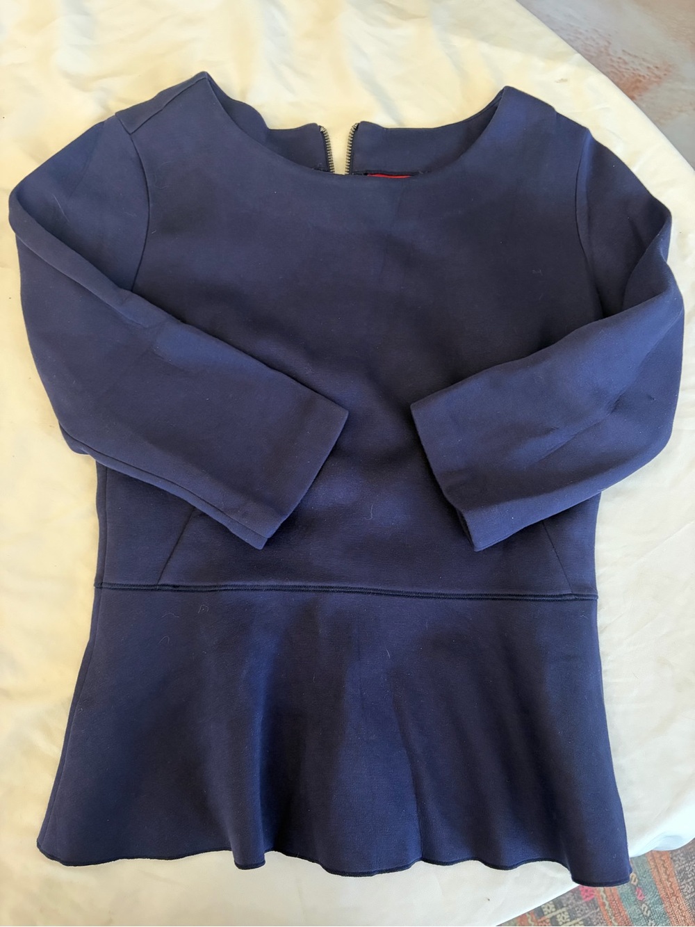 HUGO Girl's Navy Peplum Dress